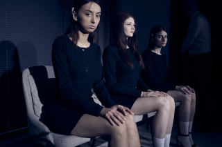 Three Pussies, One Owner Cum on face, Piercing, Tattoos